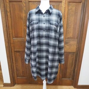 eddie bauer flannel shirt dress Eddie Bauer Women's Fremont Flannel Dress - XL